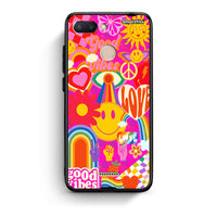 Thumbnail for Xiaomi Redmi 6 Hippie Love θήκη από τη Smartfits με σχέδιο στο πίσω μέρος και μαύρο περίβλημα | Smartphone case with colorful back and black bezels by Smartfits