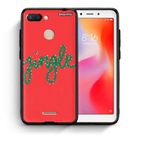 Thumbnail for Θήκη Xiaomi Redmi 6 Jingle Xmas από τη Smartfits με σχέδιο στο πίσω μέρος και μαύρο περίβλημα | Xiaomi Redmi 6 Jingle Xmas case with colorful back and black bezels