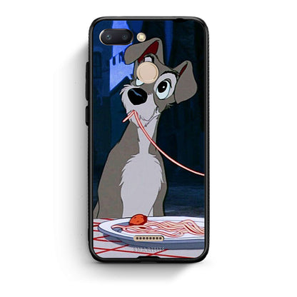 Xiaomi Redmi 6 Lady And Tramp 1 Θήκη Αγίου Βαλεντίνου από τη Smartfits με σχέδιο στο πίσω μέρος και μαύρο περίβλημα | Smartphone case with colorful back and black bezels by Smartfits