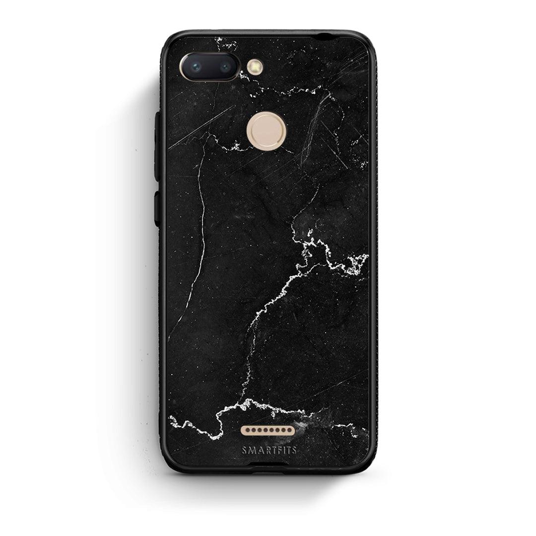 Xiaomi Redmi 6 Marble Black θήκη από τη Smartfits με σχέδιο στο πίσω μέρος και μαύρο περίβλημα | Smartphone case with colorful back and black bezels by Smartfits