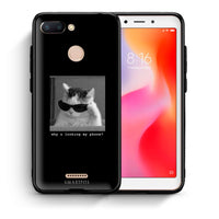 Thumbnail for Θήκη Xiaomi Redmi 6 Meme Cat από τη Smartfits με σχέδιο στο πίσω μέρος και μαύρο περίβλημα | Xiaomi Redmi 6 Meme Cat case with colorful back and black bezels