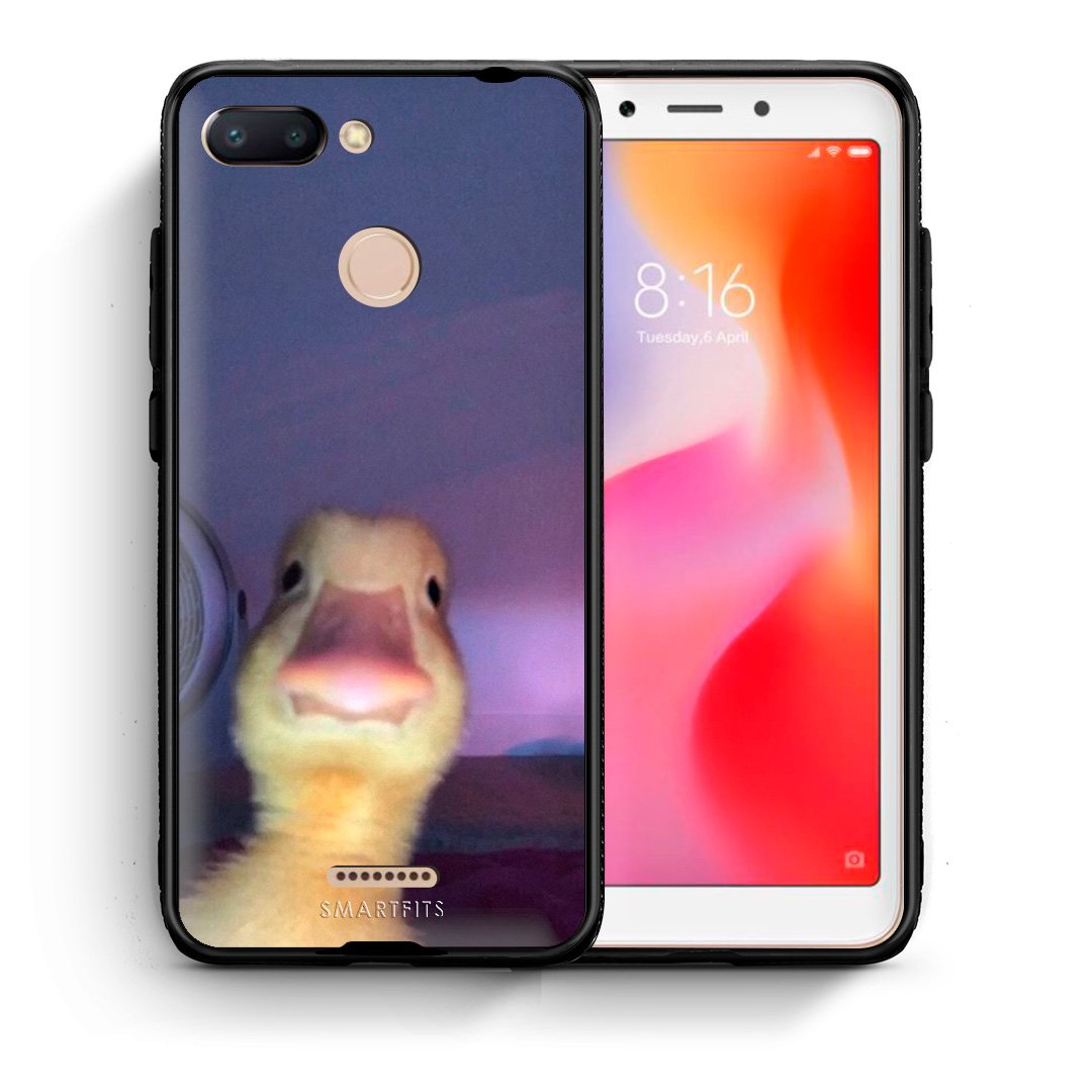 Θήκη Xiaomi Redmi 6 Meme Duck από τη Smartfits με σχέδιο στο πίσω μέρος και μαύρο περίβλημα | Xiaomi Redmi 6 Meme Duck case with colorful back and black bezels