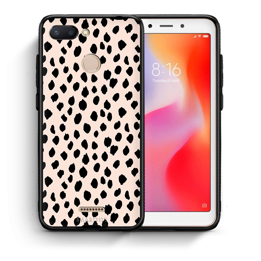 Θήκη Xiaomi Redmi 6 New Polka Dots από τη Smartfits με σχέδιο στο πίσω μέρος και μαύρο περίβλημα | Xiaomi Redmi 6 New Polka Dots case with colorful back and black bezels