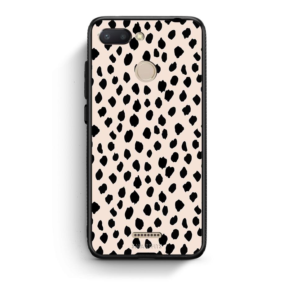 Xiaomi Redmi 6 New Polka Dots θήκη από τη Smartfits με σχέδιο στο πίσω μέρος και μαύρο περίβλημα | Smartphone case with colorful back and black bezels by Smartfits