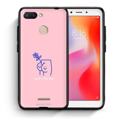 Θήκη Xiaomi Redmi 6 Nice Day από τη Smartfits με σχέδιο στο πίσω μέρος και μαύρο περίβλημα | Xiaomi Redmi 6 Nice Day case with colorful back and black bezels
