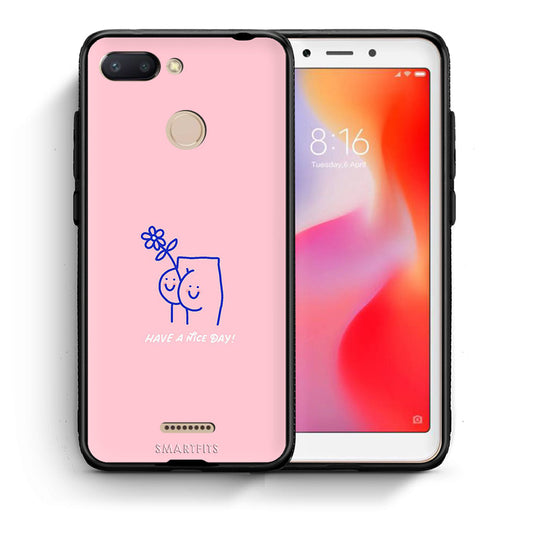 Θήκη Xiaomi Redmi 6 Nice Day από τη Smartfits με σχέδιο στο πίσω μέρος και μαύρο περίβλημα | Xiaomi Redmi 6 Nice Day case with colorful back and black bezels