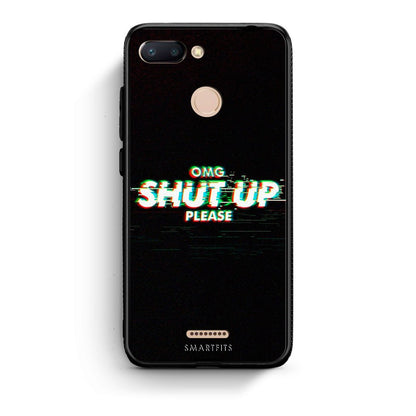 Xiaomi Redmi 6 OMG ShutUp θήκη από τη Smartfits με σχέδιο στο πίσω μέρος και μαύρο περίβλημα | Smartphone case with colorful back and black bezels by Smartfits