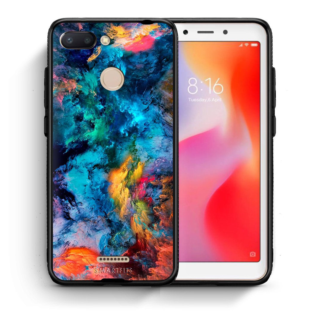 Θήκη Xiaomi Redmi 6 Crayola Paint από τη Smartfits με σχέδιο στο πίσω μέρος και μαύρο περίβλημα | Xiaomi Redmi 6 Crayola Paint case with colorful back and black bezels