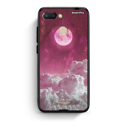 Xiaomi Redmi 6 Pink Moon Θήκη από τη Smartfits με σχέδιο στο πίσω μέρος και μαύρο περίβλημα | Smartphone case with colorful back and black bezels by Smartfits