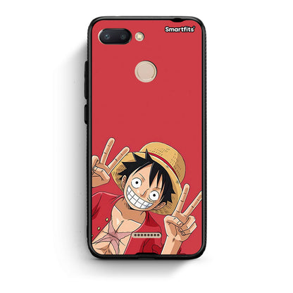 Xiaomi Redmi 6 Pirate Luffy Θήκη από τη Smartfits με σχέδιο στο πίσω μέρος και μαύρο περίβλημα | Smartphone case with colorful back and black bezels by Smartfits