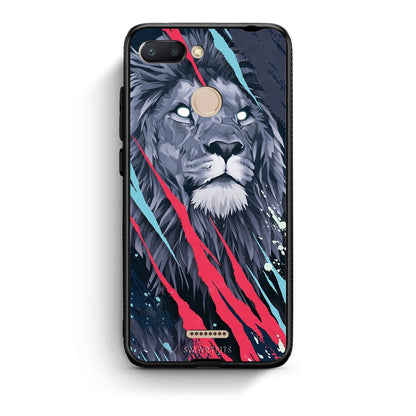 4 - Xiaomi Redmi 6 Lion Designer PopArt case, cover, bumper