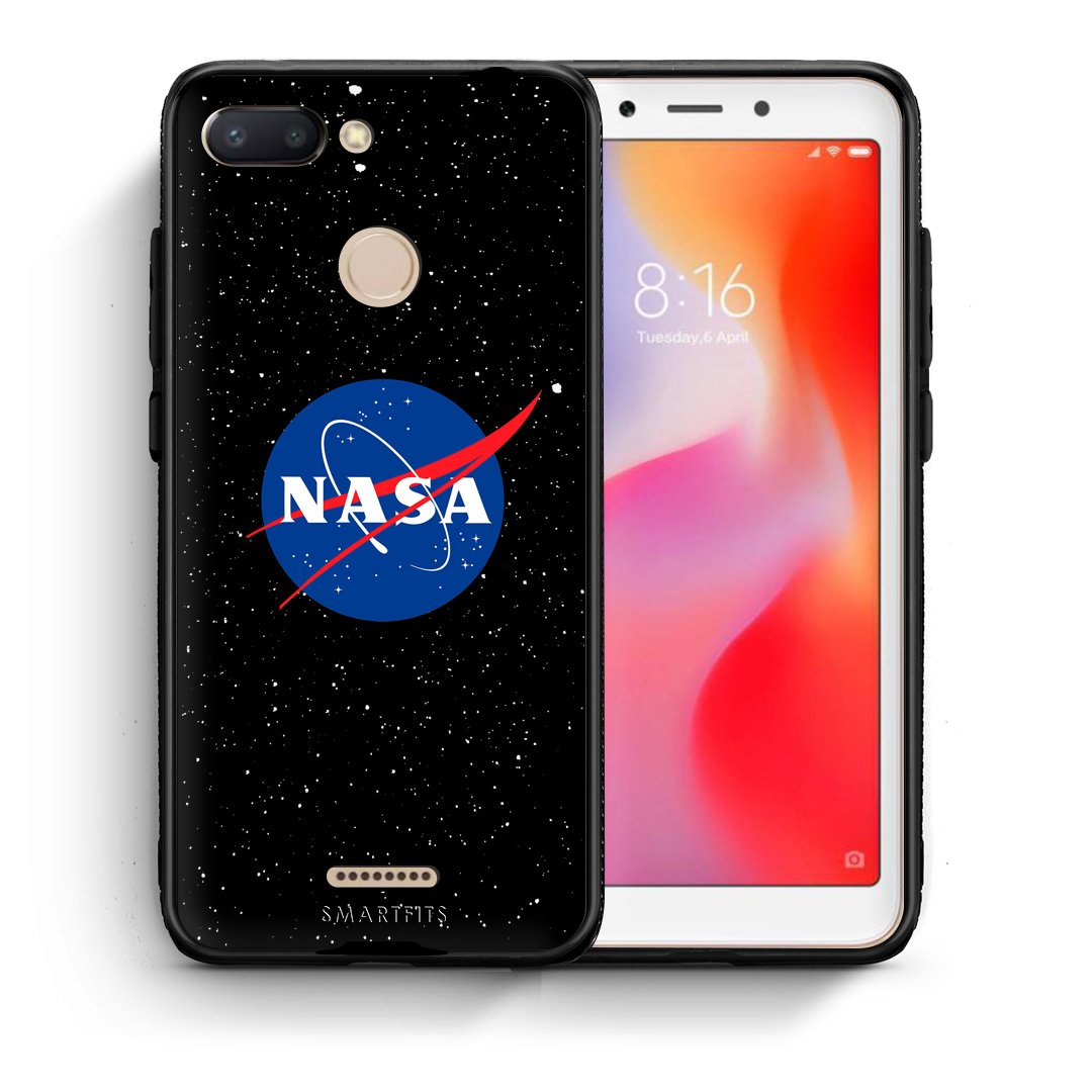 Θήκη Xiaomi Redmi 6 NASA PopArt από τη Smartfits με σχέδιο στο πίσω μέρος και μαύρο περίβλημα | Xiaomi Redmi 6 NASA PopArt case with colorful back and black bezels