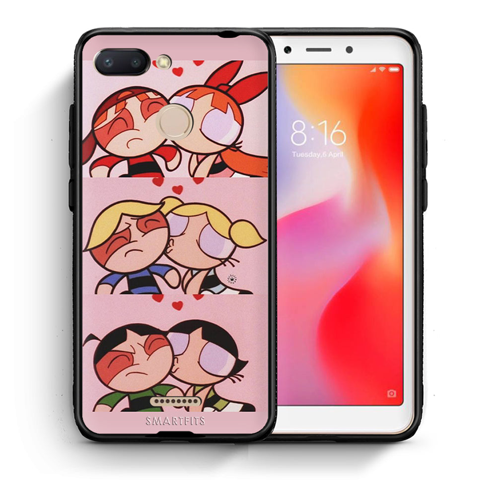 Θήκη Αγίου Βαλεντίνου Xiaomi Redmi 6 Puff Love από τη Smartfits με σχέδιο στο πίσω μέρος και μαύρο περίβλημα | Xiaomi Redmi 6 Puff Love case with colorful back and black bezels