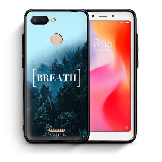 Θήκη Xiaomi Redmi 6 Breath Quote από τη Smartfits με σχέδιο στο πίσω μέρος και μαύρο περίβλημα | Xiaomi Redmi 6 Breath Quote case with colorful back and black bezels