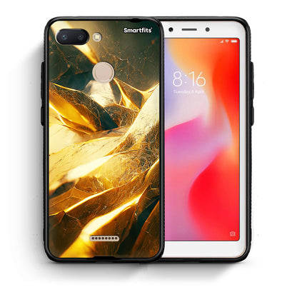 Θήκη Xiaomi Redmi 6 Real Gold από τη Smartfits με σχέδιο στο πίσω μέρος και μαύρο περίβλημα | Xiaomi Redmi 6 Real Gold case with colorful back and black bezels