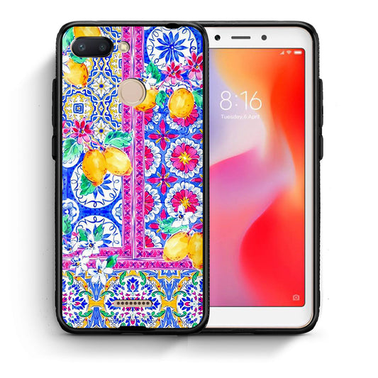 Θήκη Xiaomi Redmi 6 Retro Spring από τη Smartfits με σχέδιο στο πίσω μέρος και μαύρο περίβλημα | Xiaomi Redmi 6 Retro Spring case with colorful back and black bezels