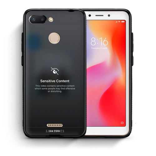 Θήκη Xiaomi Redmi 6 Sensitive Content από τη Smartfits με σχέδιο στο πίσω μέρος και μαύρο περίβλημα | Xiaomi Redmi 6 Sensitive Content case with colorful back and black bezels