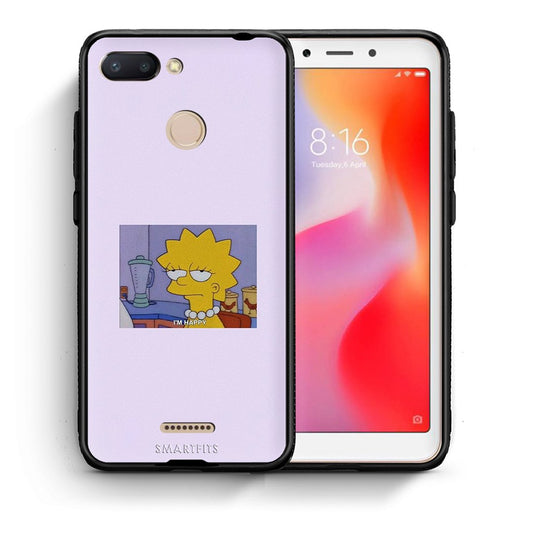 Θήκη Xiaomi Redmi 6 So Happy από τη Smartfits με σχέδιο στο πίσω μέρος και μαύρο περίβλημα | Xiaomi Redmi 6 So Happy case with colorful back and black bezels
