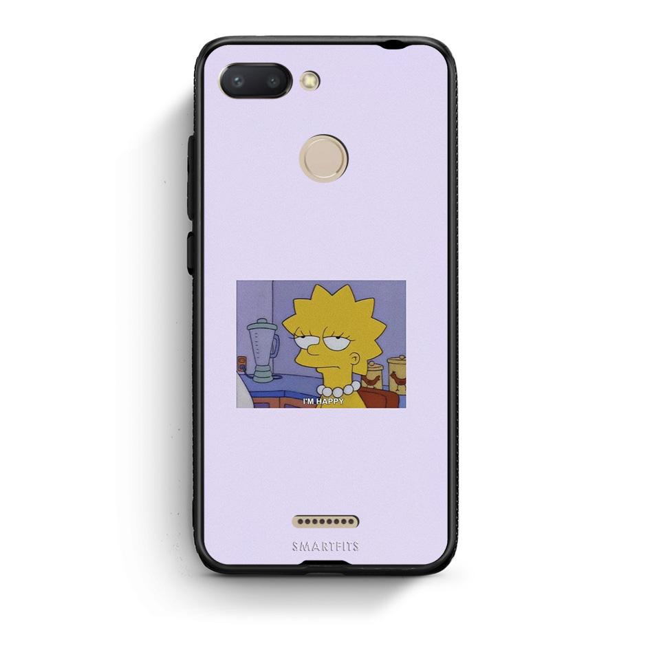 Xiaomi Redmi 6 So Happy θήκη από τη Smartfits με σχέδιο στο πίσω μέρος και μαύρο περίβλημα | Smartphone case with colorful back and black bezels by Smartfits