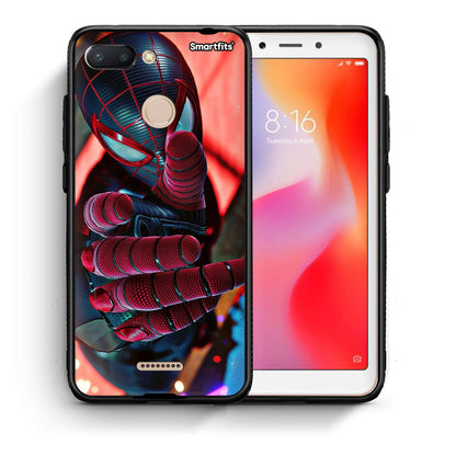 Θήκη Xiaomi Redmi 6 Spider Hand από τη Smartfits με σχέδιο στο πίσω μέρος και μαύρο περίβλημα | Xiaomi Redmi 6 Spider Hand case with colorful back and black bezels