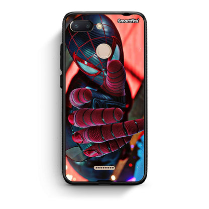 Xiaomi Redmi 6 Spider Hand Θήκη από τη Smartfits με σχέδιο στο πίσω μέρος και μαύρο περίβλημα | Smartphone case with colorful back and black bezels by Smartfits