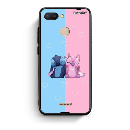 Xiaomi Redmi 6 Stitch And Angel θήκη από τη Smartfits με σχέδιο στο πίσω μέρος και μαύρο περίβλημα | Smartphone case with colorful back and black bezels by Smartfits