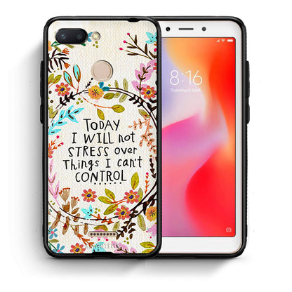 Θήκη Xiaomi Redmi 6 Stress Over από τη Smartfits με σχέδιο στο πίσω μέρος και μαύρο περίβλημα | Xiaomi Redmi 6 Stress Over case with colorful back and black bezels
