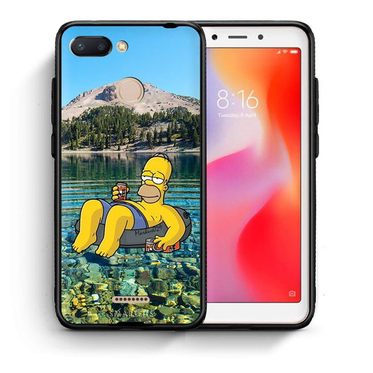 Θήκη Xiaomi Redmi 6 Summer Happiness από τη Smartfits με σχέδιο στο πίσω μέρος και μαύρο περίβλημα | Xiaomi Redmi 6 Summer Happiness case with colorful back and black bezels