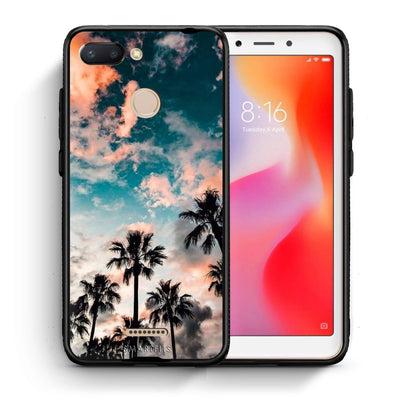 Θήκη Xiaomi Redmi 6 Sky Summer από τη Smartfits με σχέδιο στο πίσω μέρος και μαύρο περίβλημα | Xiaomi Redmi 6 Sky Summer case with colorful back and black bezels