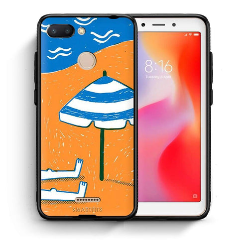 Θήκη Xiaomi Redmi 6 Summering από τη Smartfits με σχέδιο στο πίσω μέρος και μαύρο περίβλημα | Xiaomi Redmi 6 Summering case with colorful back and black bezels