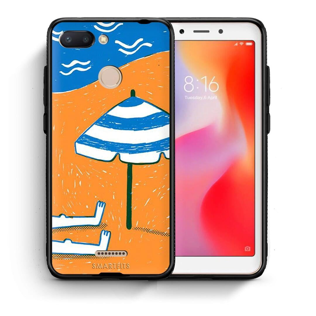 Θήκη Xiaomi Redmi 6 Summering από τη Smartfits με σχέδιο στο πίσω μέρος και μαύρο περίβλημα | Xiaomi Redmi 6 Summering case with colorful back and black bezels