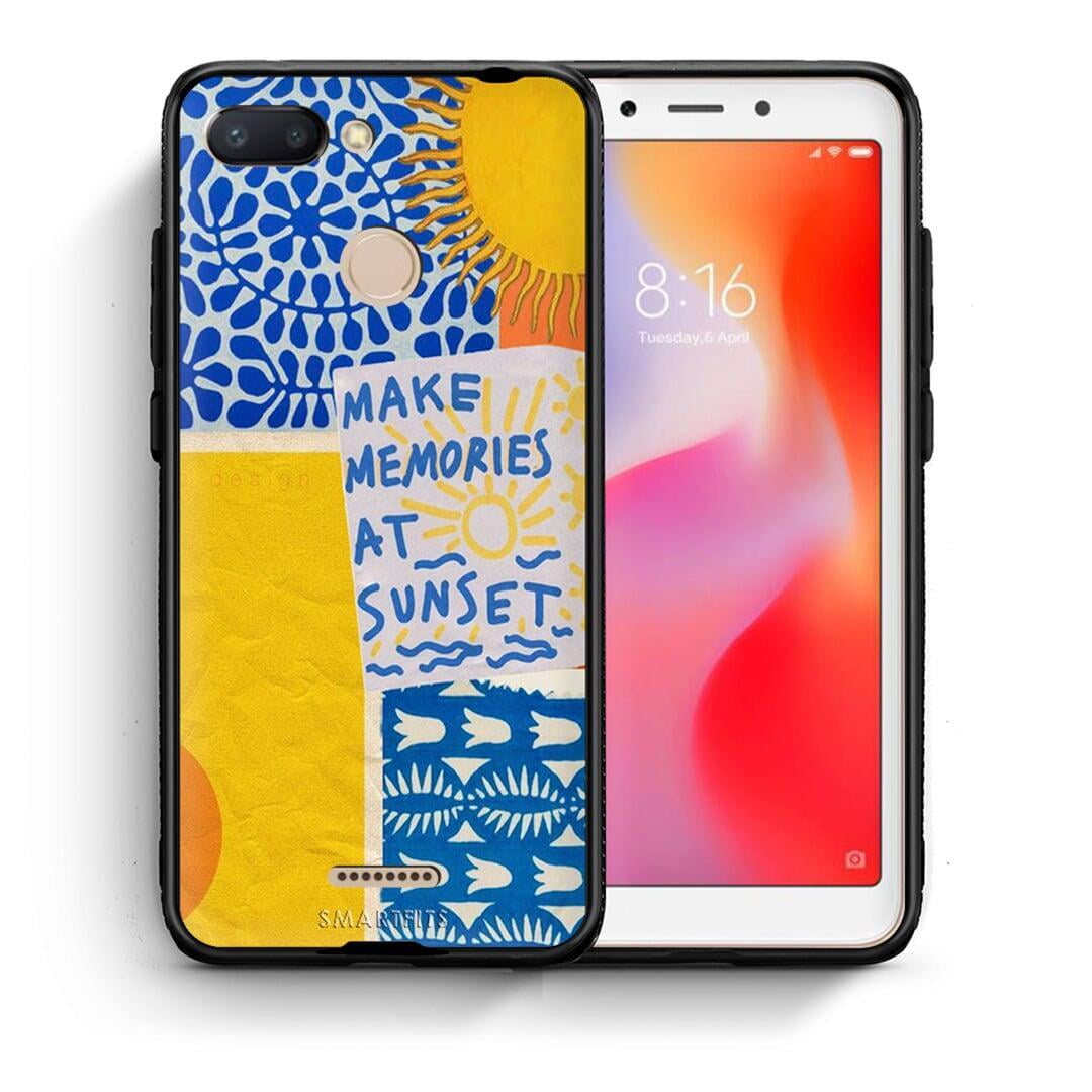 Θήκη Xiaomi Redmi 6 Sunset Memories από τη Smartfits με σχέδιο στο πίσω μέρος και μαύρο περίβλημα | Xiaomi Redmi 6 Sunset Memories case with colorful back and black bezels