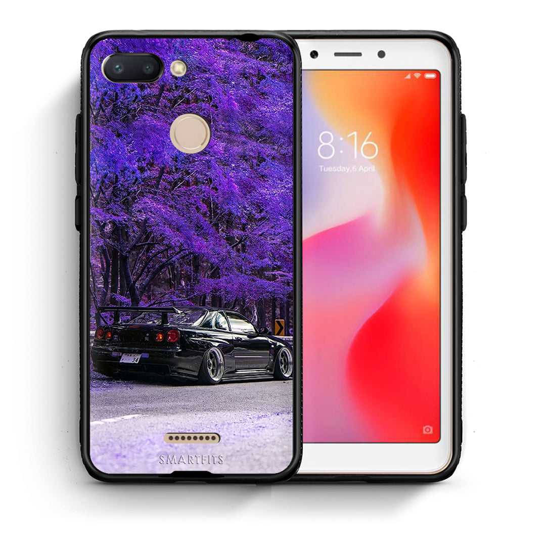 Θήκη Αγίου Βαλεντίνου Xiaomi Redmi 6 Super Car από τη Smartfits με σχέδιο στο πίσω μέρος και μαύρο περίβλημα | Xiaomi Redmi 6 Super Car case with colorful back and black bezels