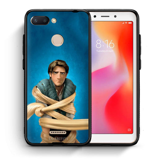 Θήκη Αγίου Βαλεντίνου Xiaomi Redmi 6 Tangled 1 από τη Smartfits με σχέδιο στο πίσω μέρος και μαύρο περίβλημα | Xiaomi Redmi 6 Tangled 1 case with colorful back and black bezels