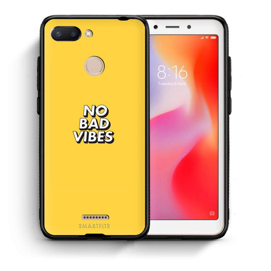 Θήκη Xiaomi Redmi 6 Vibes Text από τη Smartfits με σχέδιο στο πίσω μέρος και μαύρο περίβλημα | Xiaomi Redmi 6 Vibes Text case with colorful back and black bezels