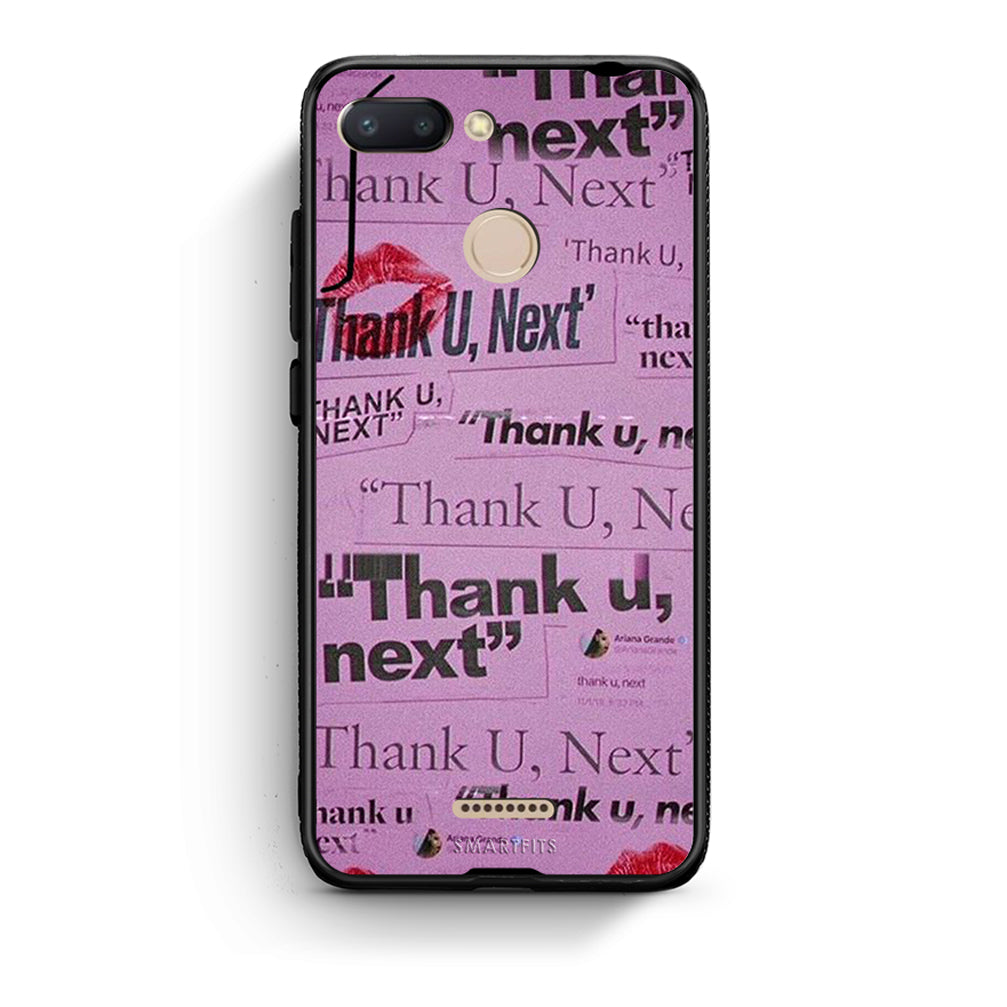 Xiaomi Redmi 6 Thank You Next Θήκη Αγίου Βαλεντίνου από τη Smartfits με σχέδιο στο πίσω μέρος και μαύρο περίβλημα | Smartphone case with colorful back and black bezels by Smartfits