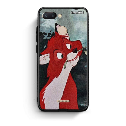 Xiaomi Redmi 6 Tod And Vixey Love 1 θήκη από τη Smartfits με σχέδιο στο πίσω μέρος και μαύρο περίβλημα | Smartphone case with colorful back and black bezels by Smartfits