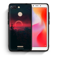 Thumbnail for Θήκη Xiaomi Redmi 6 Sunset Tropic από τη Smartfits με σχέδιο στο πίσω μέρος και μαύρο περίβλημα | Xiaomi Redmi 6 Sunset Tropic case with colorful back and black bezels
