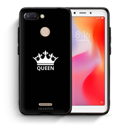 Θήκη Xiaomi Redmi 6 Queen Valentine από τη Smartfits με σχέδιο στο πίσω μέρος και μαύρο περίβλημα | Xiaomi Redmi 6 Queen Valentine case with colorful back and black bezels