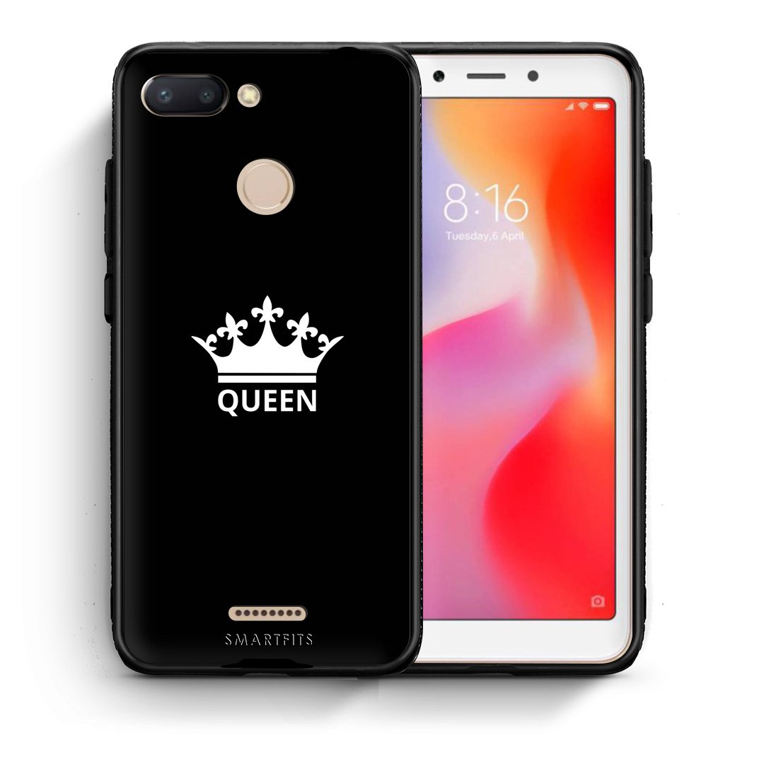 Θήκη Xiaomi Redmi 6 Queen Valentine από τη Smartfits με σχέδιο στο πίσω μέρος και μαύρο περίβλημα | Xiaomi Redmi 6 Queen Valentine case with colorful back and black bezels