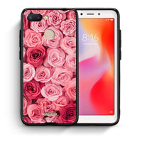 Thumbnail for Θήκη Xiaomi Redmi 6 RoseGarden Valentine από τη Smartfits με σχέδιο στο πίσω μέρος και μαύρο περίβλημα | Xiaomi Redmi 6 RoseGarden Valentine case with colorful back and black bezels