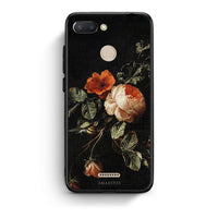 Thumbnail for Xiaomi Redmi 6 Vintage Roses θήκη από τη Smartfits με σχέδιο στο πίσω μέρος και μαύρο περίβλημα | Smartphone case with colorful back and black bezels by Smartfits