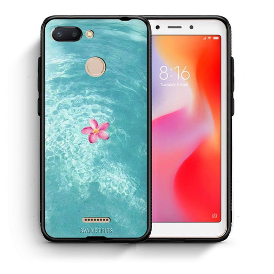 Θήκη Xiaomi Redmi 6 Water Flower από τη Smartfits με σχέδιο στο πίσω μέρος και μαύρο περίβλημα | Xiaomi Redmi 6 Water Flower case with colorful back and black bezels
