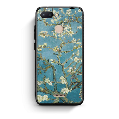 Xiaomi Redmi 6 White Blossoms θήκη από τη Smartfits με σχέδιο στο πίσω μέρος και μαύρο περίβλημα | Smartphone case with colorful back and black bezels by Smartfits