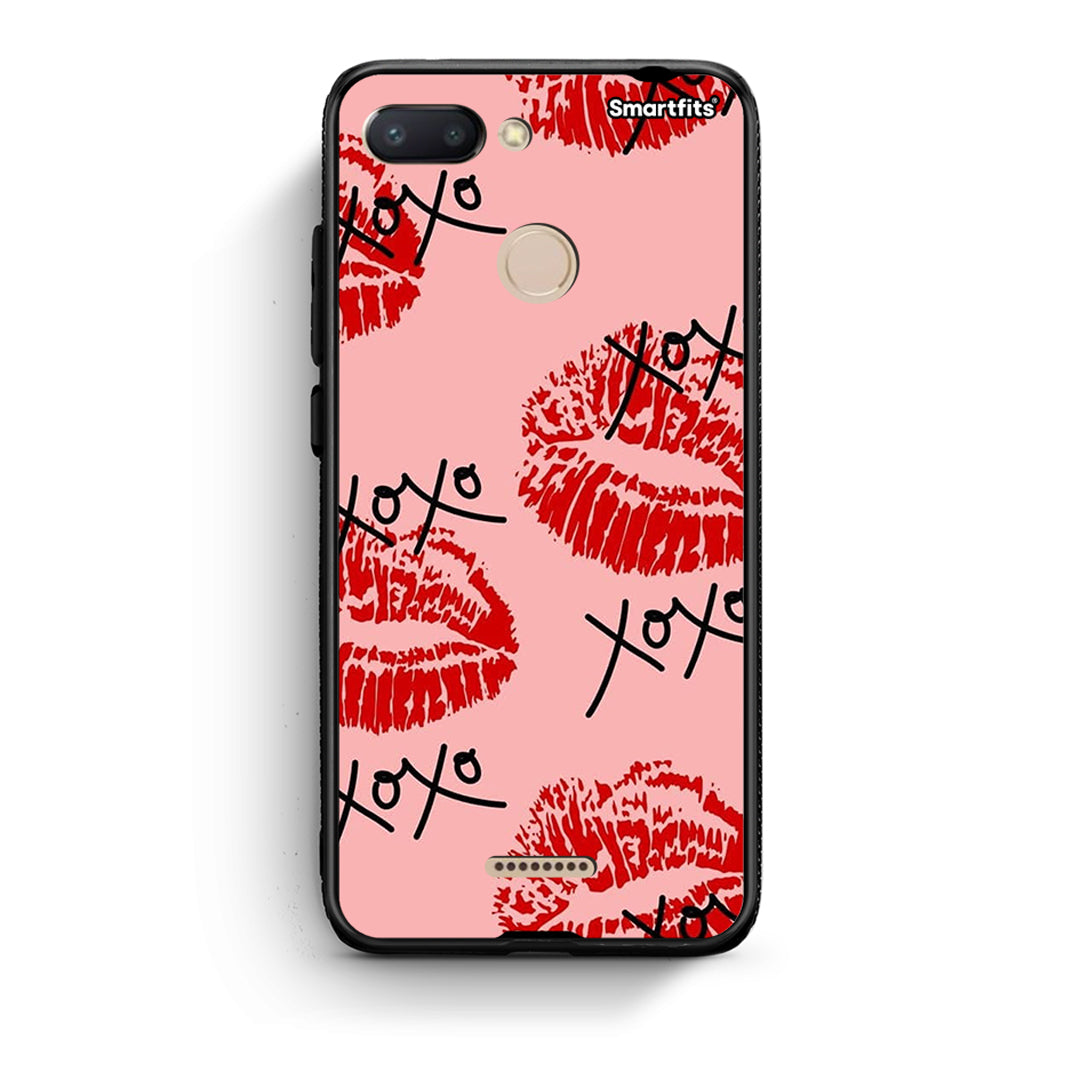 Xiaomi Redmi 6 XOXO Lips θήκη από τη Smartfits με σχέδιο στο πίσω μέρος και μαύρο περίβλημα | Smartphone case with colorful back and black bezels by Smartfits