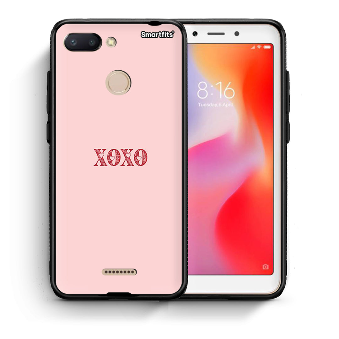 Θήκη Xiaomi Redmi 6 XOXO Love από τη Smartfits με σχέδιο στο πίσω μέρος και μαύρο περίβλημα | Xiaomi Redmi 6 XOXO Love case with colorful back and black bezels