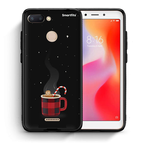 Θήκη Xiaomi Redmi 6 Xmas Bathing από τη Smartfits με σχέδιο στο πίσω μέρος και μαύρο περίβλημα | Xiaomi Redmi 6 Xmas Bathing case with colorful back and black bezels