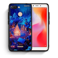 Thumbnail for Θήκη Xiaomi Redmi 6 Xmas Village από τη Smartfits με σχέδιο στο πίσω μέρος και μαύρο περίβλημα | Xiaomi Redmi 6 Xmas Village case with colorful back and black bezels