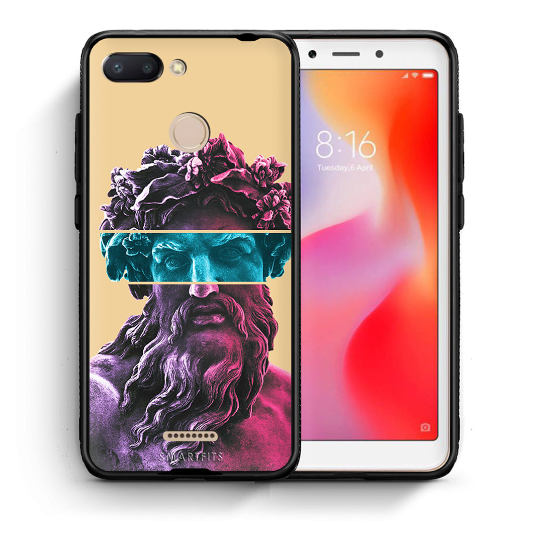Θήκη Αγίου Βαλεντίνου Xiaomi Redmi 6 Zeus Art από τη Smartfits με σχέδιο στο πίσω μέρος και μαύρο περίβλημα | Xiaomi Redmi 6 Zeus Art case with colorful back and black bezels
