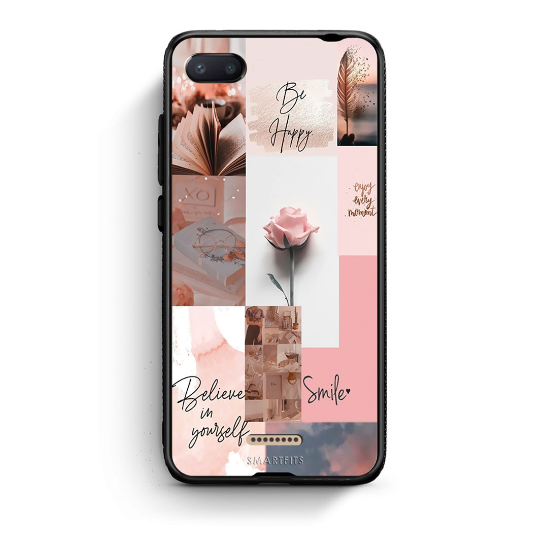 Xiaomi Redmi 6A Aesthetic Collage θήκη από τη Smartfits με σχέδιο στο πίσω μέρος και μαύρο περίβλημα | Smartphone case with colorful back and black bezels by Smartfits